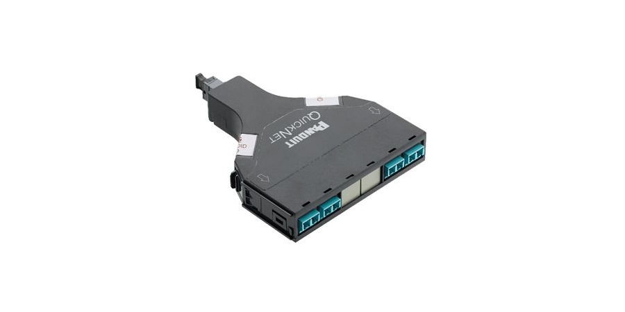 Quicknet 4-1 Conversion MPO-LC Fiber Cassette OM4, 12 Fiber, Method B ...