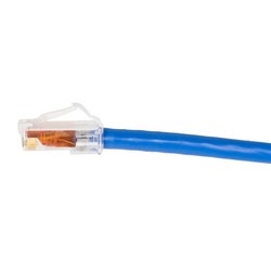 CAT6, 4 Pair, 24 AWG, Solid, Bare Copper, Plenum, Single End, Blue, 30ft