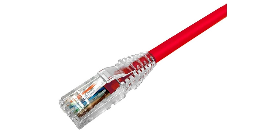 Uniprise NC 6 Series CBL ASSY MOD 24-4PR STR CAT6 T568B 1FT RED UC1BBB2 ...