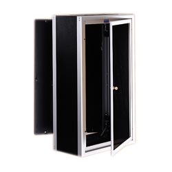 Wall Mount Cabinet; 19"W x 41"H x 24"D; White; Top Panel - Vented; Rail Type - Tapped 12-24; Sides - Yes; Front Door - Solid Plexiglass Door; Rear Door - Wall Mount Panel; Assembled, Non-reusable Carton