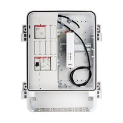 Media Converter Cabinet, 120/230V AC (Input), 12V DC (Output), 4 Amps, 5.2&quot; Length x 9.8&quot; Width x 14.2&quot; Height, IP66/IK10, Polycarbonate, White