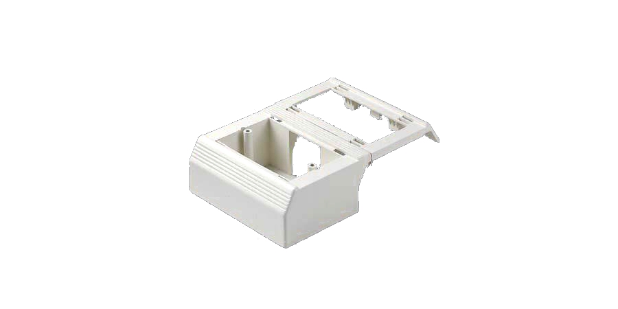 Box, Offset; LxWxD: 5.2 x 7.52 x 2.09 in.; Ivory