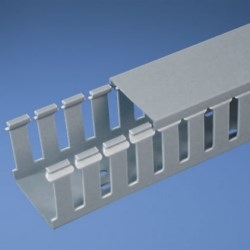 Slotted Duct, PVC,1"X2"X6’,Light Gray