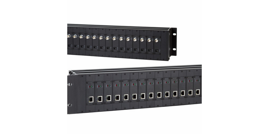Power Over Coax Converter, 16 Port, Rack Mount, 16 Input