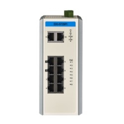 Industrial Ethernet Switch, 8x10/100/1000Mb POE Ports, 2 Gigabit Ports