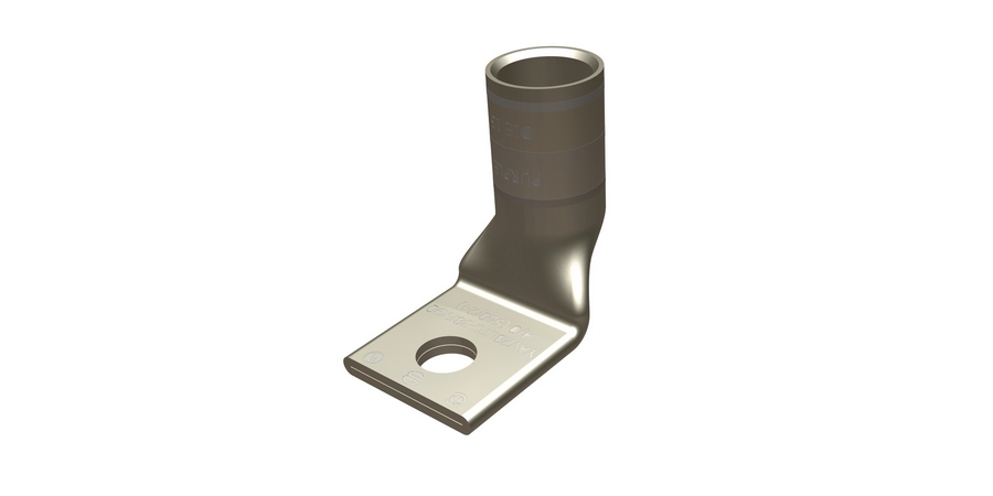 Compression Terminal, Chamfered, Standard Barrel, 1-Hole, 0.4 in. Hole ...
