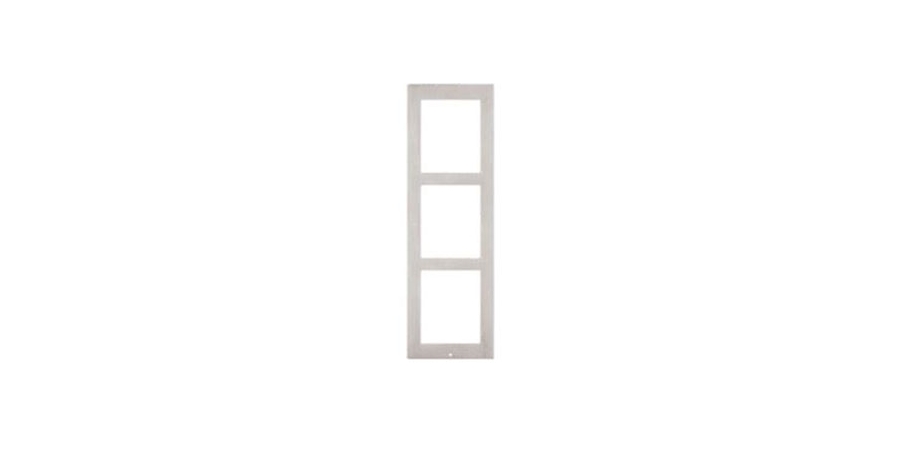 Module Frame, Nickel, Surface Mount, 3 Gang, Length 107mm