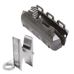 Copper Compression H Tap with Black Flame Retardant Cover, 500-250 kcmil (Main), 500 kcmil-4/0 AWG (Tap), Tin Plated