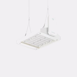Gentlespace Greenwarehouse LED Greenline, System Flux 13000 lm, White Finish, Polycarbonate Bowl/Cover, Actilume Wireless, Wide Beam, 840 Neutral White