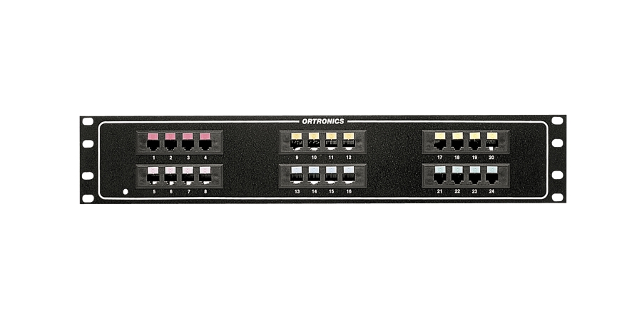 Panel, Black, 2U, RJ11, 24 Port