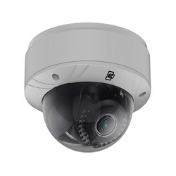 TruVision 3MPx IP Mini Dome Camera, H.265/H.264, 3.0MPx, 2.8-12mm Motorized Lens, WDR, True D/N, 30m IR, Audio, Alarm, BNC, Micro SD/SHDC Slot, Intelligence, PoE (802.3-af)/12VDC, Indoor, IK10