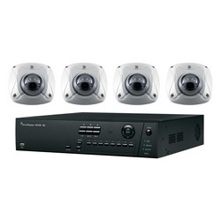 Network Video and Camera Kit, Includes 4-Channel NVR 10 Compact with Built-In 4-Port PoE Switch, 2 TB Storage, 3 Megapixel 2.8 MM Lens Low Profile Mini-Dome IR Wedge Camera