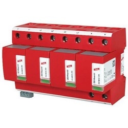 DEHNventil Modular Lightning Current/Surge Arestor for TN-S Systems (4+0 Configuration), 230V/400V, Type 1 and Type 2 SPD, w/ Floating Remote Signaling Contact
