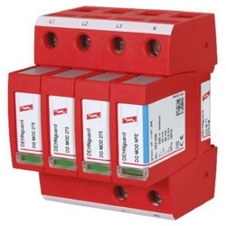 DEHNguard Modular Surge Arrestor for TT and TN-S Systems (3+1 Configuration), 230V/400V, Type 2 SPD, w/ Floating Remote Signaling Contact