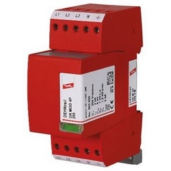 DEHNrail Modular Four-Pole Surge Arrestor for 230V/400V Systems, Type 3 SPD, w/ Floating Remote Signaling Contact