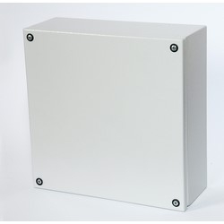 GL66 Screw Cover Wall-Mount Enclosures, IP66, size in mm: 200H 300W 80D, Steel, LtGray RAL 7035