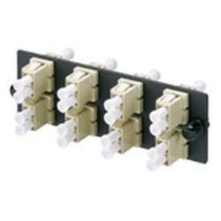 FAP with 8 LC Duplex OM1 Multimode Adapters (Electric Ivory) Phosphor Bronze Split Sleeves