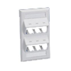 Faceplate, 6 Port, Classic, Sloped, Electric Ivory