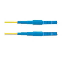 Patch Cord, LC Connector to LC Connector, 1-Fiber Simplex Single-mode OS1/OS2 9/125µm, 1.6mm Jacketed, Riser Rated, Yellow Jacket, 1 MT