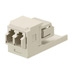 Duplex LC Sr./Sr. Fiber Adapter (Electric Ivory) With Module (Electric Ivory) Phosphor Bronze Split Sleeves