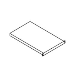 Heavy-Duty Fixed Shelf, Solid; 19&quot;W x 3.5&quot;H; Clear; Single Sided; Non-Vented