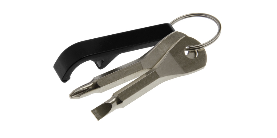 Key Chain, Steel-Plated, 3 in. L, 1 in. W