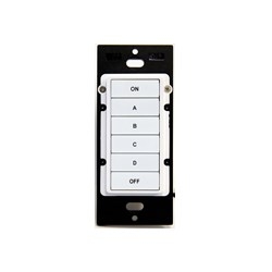 6 BUTTON KEYPAD ROOM          CONTROLLER, WHITE