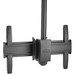 TV Mount, Large Flat Panel, Ceiling, Universal, Landscape, +5/-20 Degree Tilt, 125 Lb Load, 26.8" Width x 6.4" Depth x 16.5" Height, Black