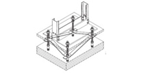 Raised Floor Rack Support,Rack Cable Management,Gray,Steel,W: 19 in.