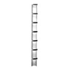 Single-Sided Wide Vertical Cabling Section; 6&quot;W x 8&#8217;H x 6.38&quot;D; White