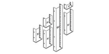 Rack Channel Standoff,Gray,Aluminum,HxD: 8.75 x 6 in.,For For ...