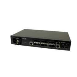 Managed Gigabit Ethernet Fibre Switch, 12x100/1000Base-X SFP Slots, 2x1G/10GBase-X SFP+ Slots, 2x10/100/1000Base-T RJ-45 Ports, EU Power Cord