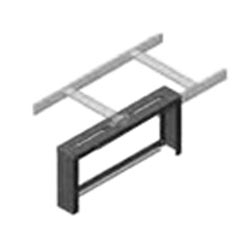 Cable Runway Patch Panel Rack with Cross-Member Brackets; 19&quot;W x 9.31&quot;H; Black