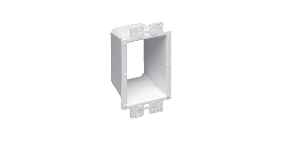 Box Extenders, Plastic, 1, Rectangle, White