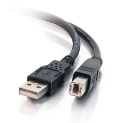 USB 2.0 Cable, USB-A Male To USB-B Male, 1M, Black