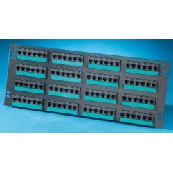 Clarity 5E 96-port panel, Cat 5e, six-port modules, 19" x 7.0"