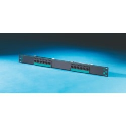 Clarity 5E 12-port panel, Cat5e, six-port modules, 19" x 1.75"