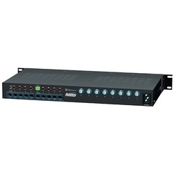 UTP Passive Transceiver Hub, 8 Channel, Video up to 750ft., Integrated 24/28VAC Power Supply, Connections on Single Side, 115/220VAC, 1U
