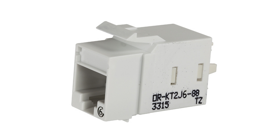 Keystone Jack,1 Port,Unshielded Shield,Lacing Cap,T568A/T568B Wiring ...