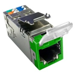 SLX Series Modular Jack, CAT 6, Shielded, 4 Pair, Green, With Dust Cover, 24 Pack