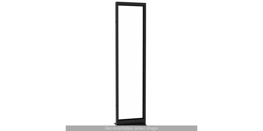 Free Standing Open Rack,RAL 9005 Jet Black,83.13 in. Ht,Steel,19 in. Wd ...
