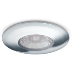 V50 Fire-rated LED Downlight, 7W 650lm, IP65, Chrome Finish, Emergency