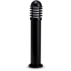 NiteLED Dome Bollard, Mains, IP44, Medium Louvred, 8.5W, 4000K, 200lm, Black