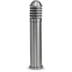 NiteLED Dome Bollard, Mains, IP44, Medium Louvred, 8.5W, 4000K, 200lm, Stainless Steel