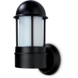 NiteLED Dome Wall Light, Mains, IP44, Plain, LED, 8.5W, 4000K, 200lm, Black