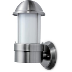 NiteLED Dome Wall Light, Mains, IP44, Plain, LED, 8.5W, 4000K, 200lm, Stainless Steel