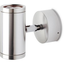 Eltino Wall Light, Mains, IP44, Adjustable Up/down, 6W, 6000K, 540lm, Brushed Aluminium