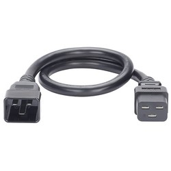 Power Cord, IEC C20 To IEC C19, 6 Feet, Black, 10PK