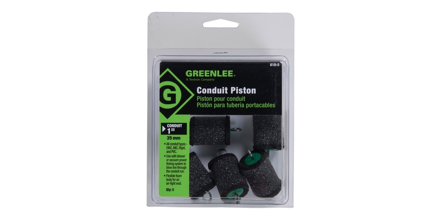 Foam Piston, For All Conduit Types, 1 in. Capacity, 5/Pk.