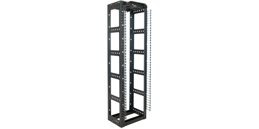 Frame Rack,Black,84 in. Ht,19/23 in. Wd Mount,4-Post, Open Rack,45U ...